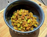 夏野菜と豚挽肉のスタミナ・カレー味作り方12写真
