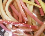 赤ガラ(ずいき)(いもがら)の下茹で作り方6写真