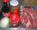 薄切り肉でステーキ風★チャイニーズソース作り方1写真