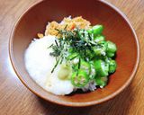 さっぱり♡鮭オクラのとろろ丼作り方2写真