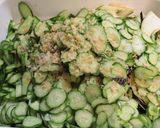 夏野菜の薄切り醤油味★生姜かつお節風味作り方2写真