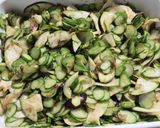 夏野菜の薄切り醤油味★生姜かつお節風味作り方5写真