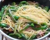 ツナ缶&塩昆布で種ごと無限ピーマンパスタ作り方9写真