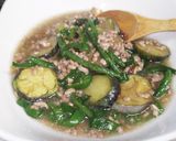 夏野菜のそぼろ餡かけ作り方5写真