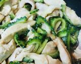 鶏肉のゴーヤー親子丼作り方2写真