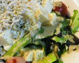 ベビーリーフ●胡麻ドレ豆腐サラダ作り方1写真
