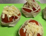 トマト大量消費★餃子の皮ミートマトチーズ作り方7写真