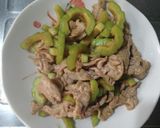ゴーヤと豚こま肉のゴマ油醤油炒め作り方7写真