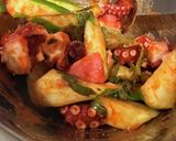 簡単！ピリ辛！タコと胡瓜のシラチャ和え作り方3写真