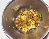 カレーキャベツ納豆チーズトースト作り方2写真