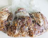 鶏肉のゆかり柿ピー唐揚げ作り方4写真