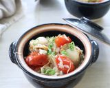 ミニトマトとベビーホタテの炊き込みごはん作り方2写真