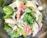 レタス(紫)玉ねぎカニカマWチーズサラダ作り方7写真