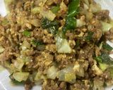 豚のひき肉の丼　309作り方1写真