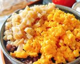 肉不使用☆メンマと卵の二色丼作り方6写真