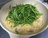 大葉とニンニクのツナオイルパスタ作り方2写真