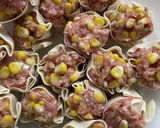 とうもろこしたっぷり肉シュウマイ作り方3写真