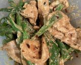 ピーマンサヤインゲン鶏胸肉の棒棒鶏風作り方6写真