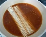 ピリ辛ラーメン風 素麺계란장국수作り方2写真