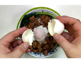 豚塊肉でガッツリ！温玉豚塊丼★動画あり★作り方36写真