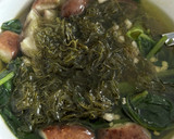 空芯菜と鶏挽肉と椎茸の中華風スープ作り方6写真