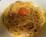 さらに卵黄で絡めて食べる濃厚カルボナーラ作り方7写真