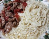 ぶっかけ風♪シンプルな梅豚のせ素麺作り方7写真