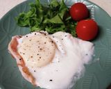 ハムエッグ　半熟目玉焼き作り方2写真