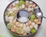 夏フルーツ in ゼリーケーキ作り方11写真