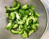 残り物カツで中華風ゴーヤカツとじ丼作り方2写真