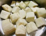 サツマイモの胡麻味噌和え　砂糖不使用作り方1写真