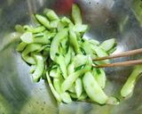 太きゅうりのストライプなさっと漬け物♪作り方5写真