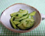 太きゅうりのストライプなさっと漬け物♪作り方6写真