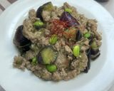 (^^)!ナスとゴロゴロひき肉の味噌炒め作り方8写真
