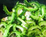 市販カツ●ゴーヤーチャンプルー風カツ皿作り方1写真