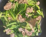 小松菜と豚肩ロース肉のオイスター炒め作り方5写真