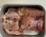 鶏もも肉の黒酢山椒漬け　ホイル焼き作り方1写真
