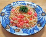 夏らしいスイカとトマトの冷製パスタ作り方4写真