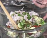 蒸しなすと豚肉のパワーサラダ作り方4写真
