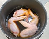 赤酢でまろやか♪手羽先の赤酢醤油煮作り方3写真