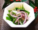 水菜と紫たまねぎのさっぱりサラダ作り方4写真