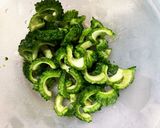 全てレンジ食べきり量簡単ゴーヤのナムル作り方1写真