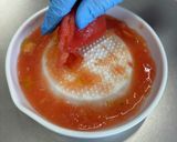 ポリ袋で長いものガスパチョ風そうめん作り方2写真