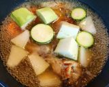 鶏手羽スープでグリーンカレー　作り方2写真