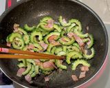 【楽めし】ゴーヤとベーコンの麺つゆマヨ作り方4写真