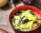 夏野菜を食べる♪茄子とじゃがいもの味噌汁作り方3写真