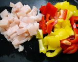 簡単！むね肉パプリカソテー　カレー風味作り方1写真