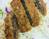 市販カツ&サラダ活用●赤味噌メンチカツ丼作り方2写真