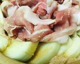 豚スキ●豚こまぎれ肉と白菜・根菜のスキ焼作り方2写真