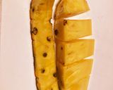 パイナップル、無駄無く切る作り方5写真